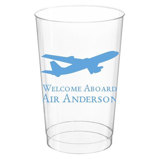 Jumbo Airliner Clear Plastic Cups